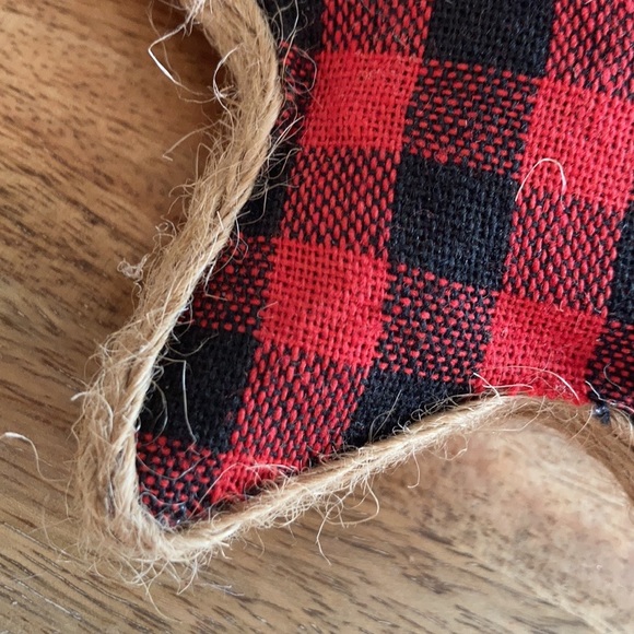 Buffalo plaid Star Christmas tree ornament NEW - Picture 5 of 9